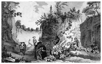 La tombe de Virgile, près de Naples, Italie, 1788