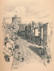 Grande tour du château de Windsor depuis Peascod Street, 1902
