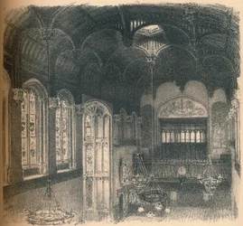 Intérieur de Crosby Hall, 1902