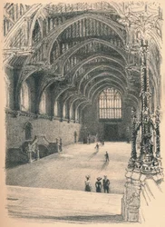 Intérieur de Westminster Hall, Palais de Westminster, 1902
