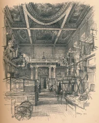 Intérieur de la salle de banquet, Palais de Whitehall, 1902