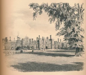 La façade ouest du palais de Hampton Court, 1902