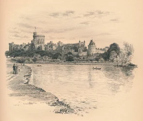 Château de Windsor depuis la rivière, 1902