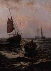 Bateau de pêche en détresse