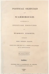 Page de titre, de Poetical Sketches of Scarborough, 1813