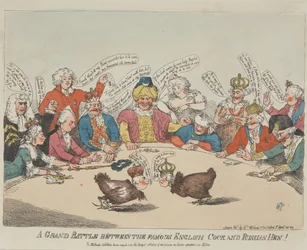 Une grande bataille entre le célèbre coq anglais et la poule russe !