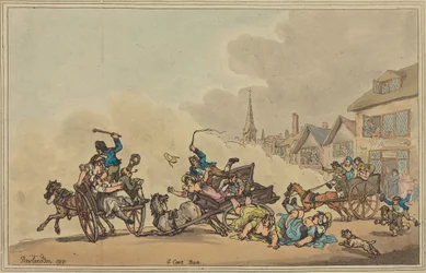Une course de charrettes