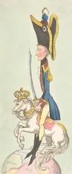 Un grand homme sur son cheval de bois, 1803