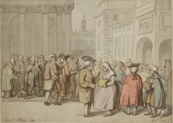 Un Groupe Esquissé à Rome