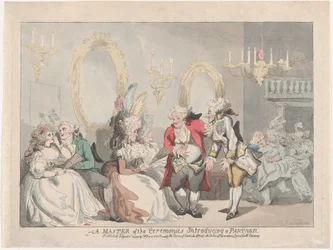 Un maître de cérémonie présentant un partenaire, 24 novembre 1795