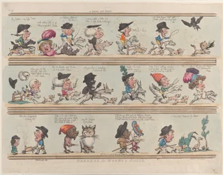 Chasse au chat pygmée, Bordures pour pièces et halls, Planche 9, 20 juin 1799