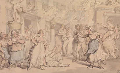 Scène de colère dans une rue