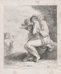 Ariane sur Naxos approchée par Bacchus, vers 1790