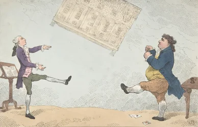 Billy Lackbeard et Charley Blackbeard jouant au football, 7 février 1784