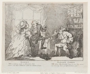 Frontispice de Bozzy et Madame Piozzi, Bozzy et Piozzi par Peter Pindar, 1780-86