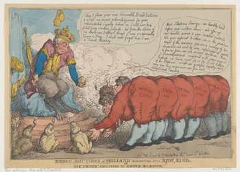Les larges derrières en Hollande adorant leur nouveau roi, 23 juillet 1806