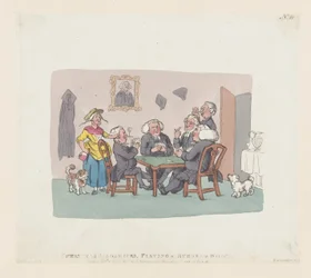 Académiciens de Noël jouant au whist