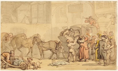 Changement de chevaux de la diligence