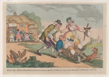 Le docteur Drainbarrel ramené chez lui pour être jugé pour négligence, 30 novembre 1810