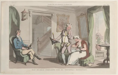 Don Michele se préparant pour son expédition triomphale, de Naples et la Campagne ..., 1er juin 1815