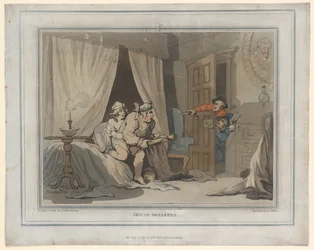 Démolisseurs de maisons, gravure réalisée par Thomas Molten, 1791