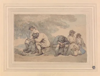 Ouvriers au repos