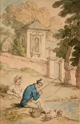 Homme pêchant, vers 1780