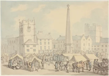 Jour de marché à Richmond, dans le Yorkshire