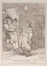 Misères de Londres, ou un cocher de fiacre grincheux et insolent