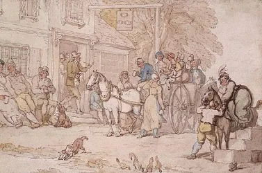 Devant une auberge