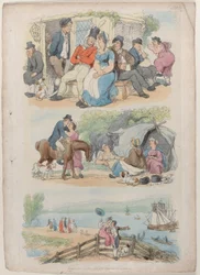 Planche 4 : Recrutement, du Monde en Miniature, 1816