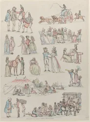 Planche 7, Contours de figures, paysages et bétail... pour l