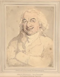 Portrait de Joseph Munden, buste, en manteau couleur buff