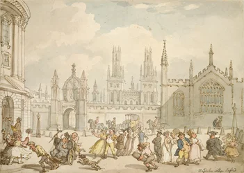 Radcliffe Square, Oxford, début du 19ème siècle
