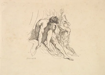 Dieu de la rivière avec enfant