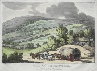 Croquis de Rowlandson de la nature : Taunton Vale, Somersetshire, 1809
