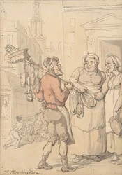 Scène de rue : Vendeur de brosses, 1780-1827