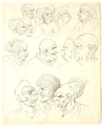 Études de têtes grotesques