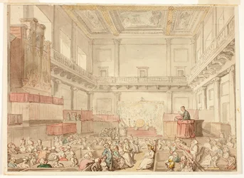 Étude pour la Chapelle Royale, Whitehall, de Microcosm of London