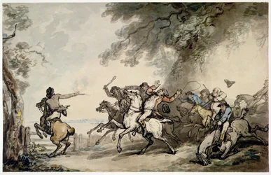 La chasse au bandit de grand chemin, c.1790