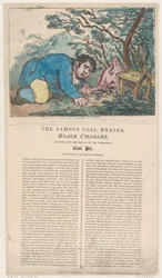 Le célèbre charbonnier Black Charley regardant dans la bouche du merveilleux, 25 février 1805