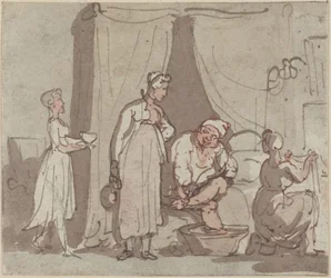 Le bain de pieds (sécher)