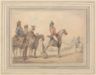 Les gardes en marche pour la campagne du duc d