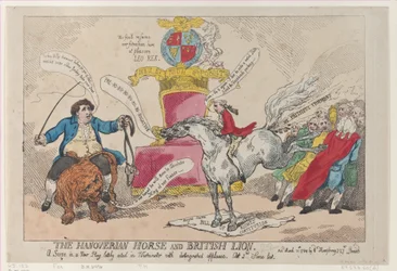 Le Cheval Hanovrien et le Lion Britannique, 31 mars 1784