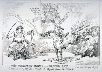 Le cheval hanovrien et le lion britannique