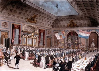Le Dîner Patriotique tenu à la Taverne de la Cité de Londres