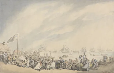 Le retour de la flotte à Great Yarmouth après la défaite des Hollandais en 1797, c.1797