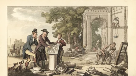 Jeune gentleman anglais construisant une demeure seigneuriale