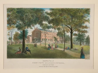 West-Town Boarding School (vue sud-ouest), Chester County, Penn.