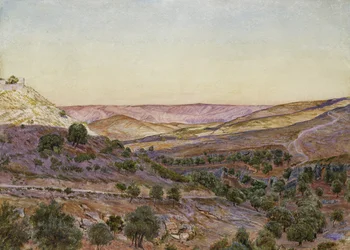 Les collines de Moab et la vallée de Hinnom, 1854